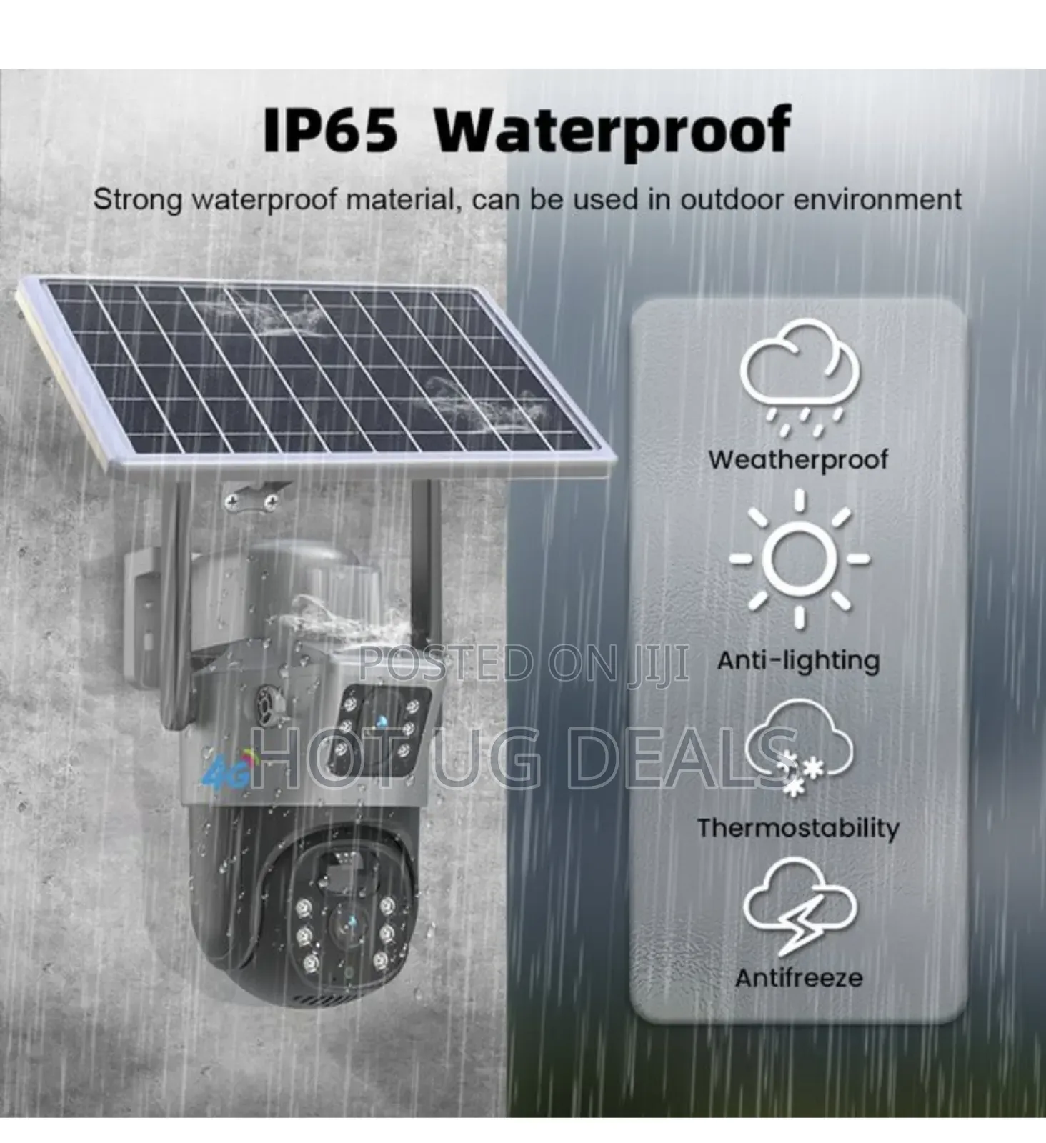 Solar-powered Dual Lens Security Camera 4mp- Cctv Camera