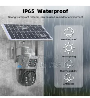 Solar-powered Dual Lens Security Camera 4mp- Cctv Camera