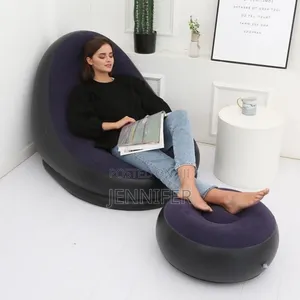 Portable Air Pumped Sofa With Foot Rest and Manual Pump