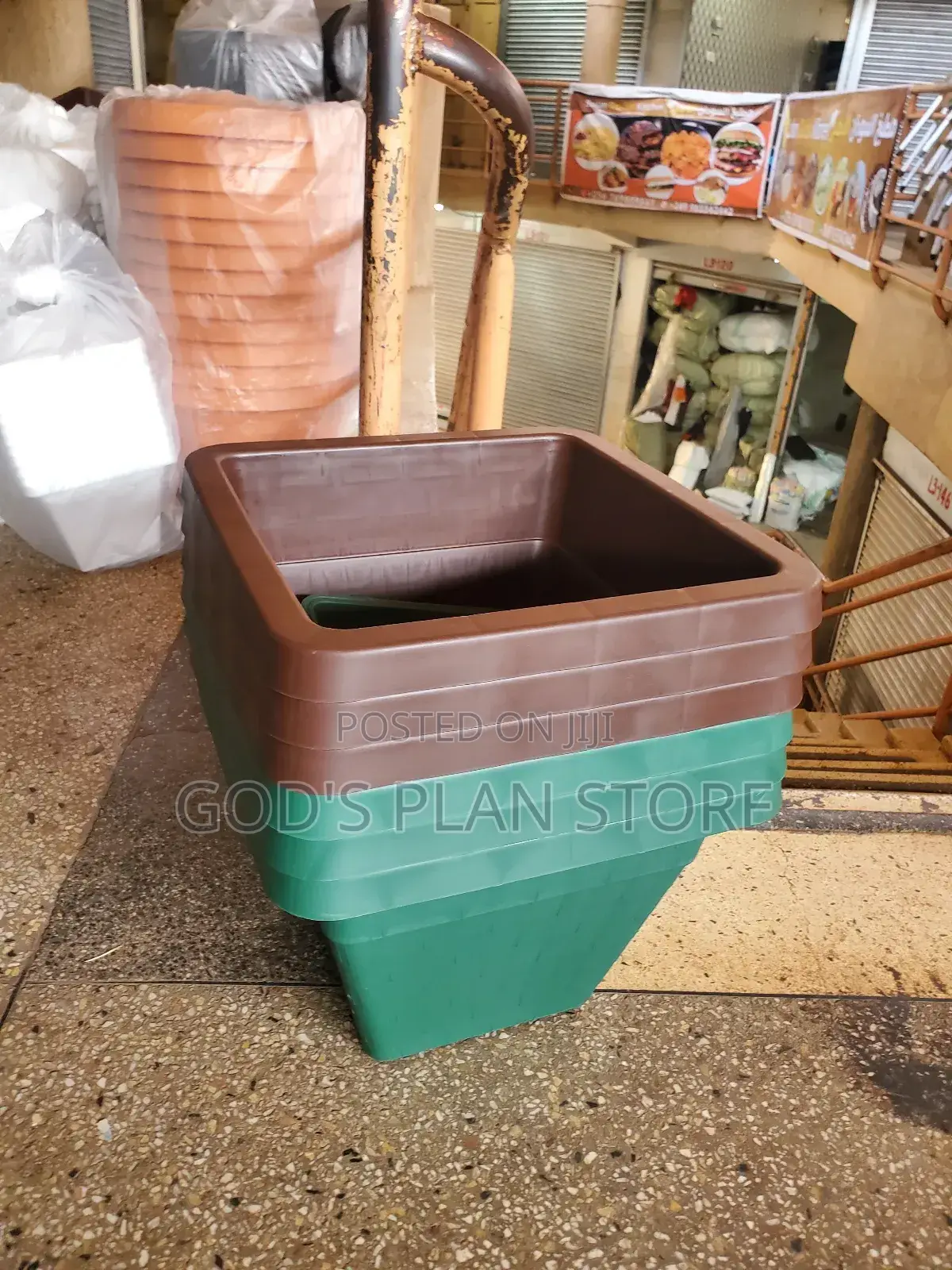 Xtra Large Square Imported Plastic Flower Pots