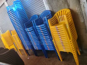 Imported Plastic Chairs Yellow and Blue