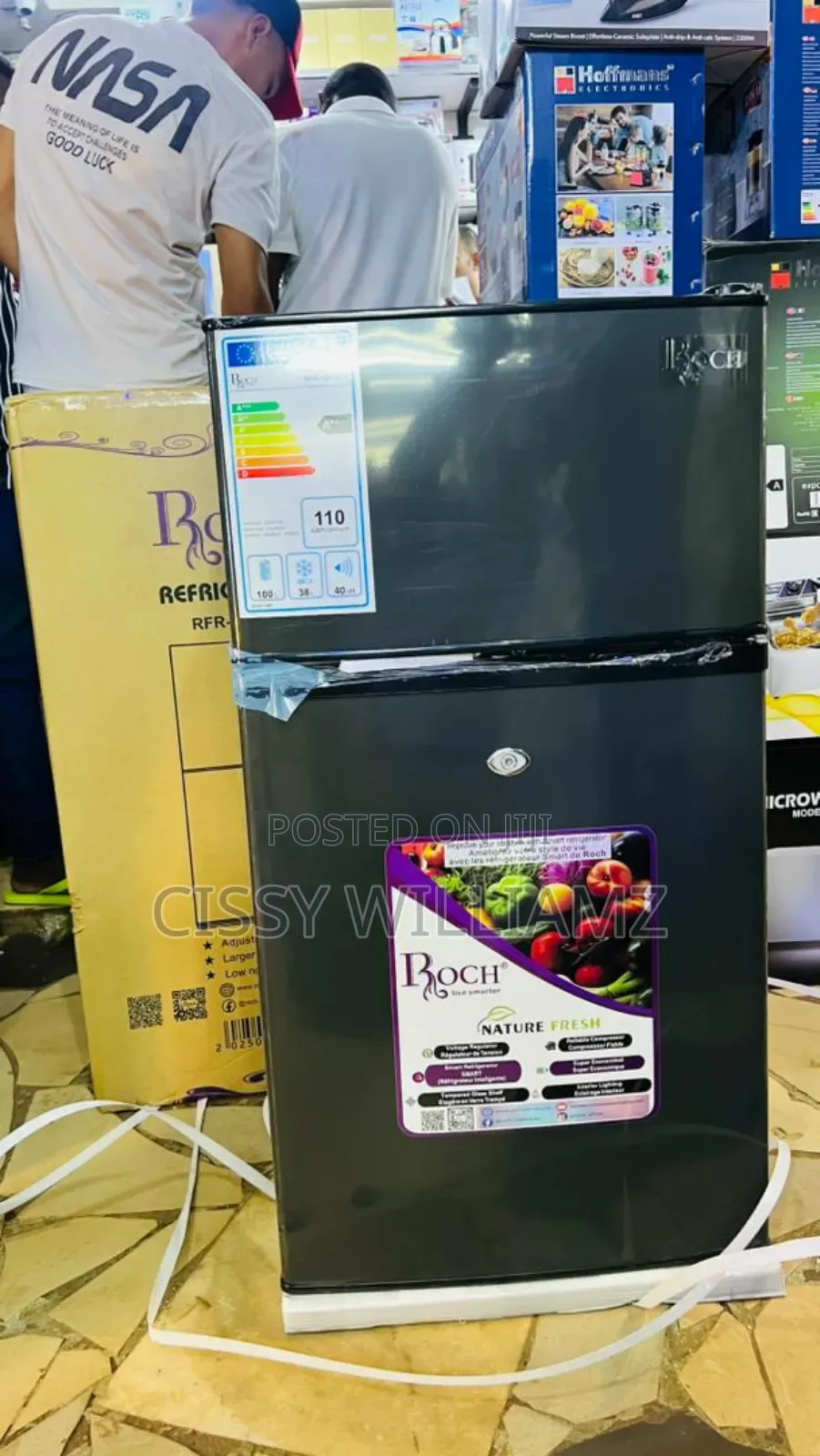 Roch 125l Double Door Fridge