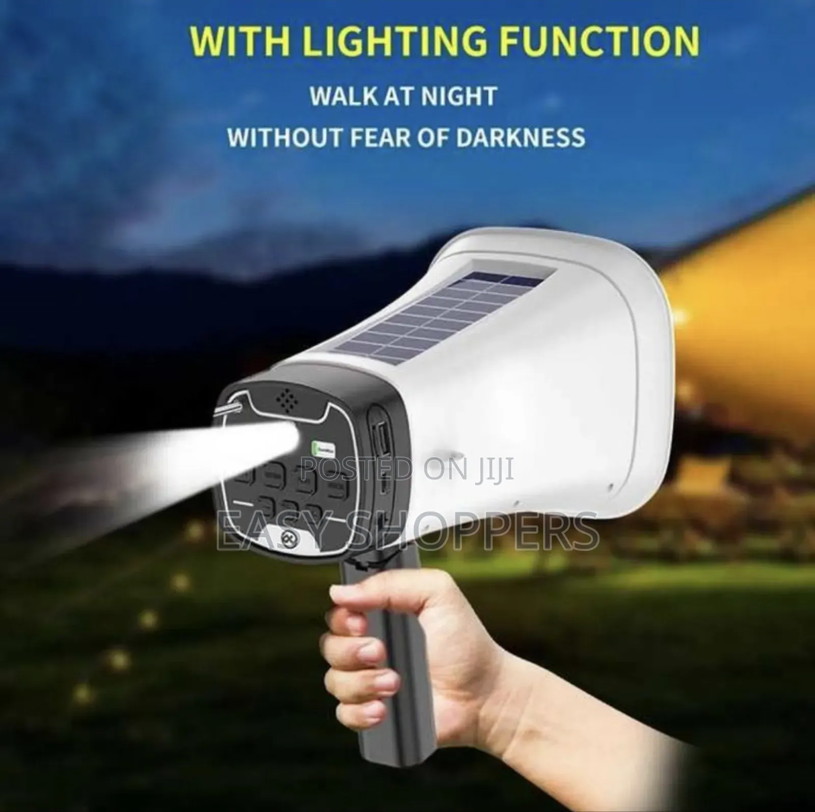 Solar-Powered Megaphone Speaker Portable Wireless