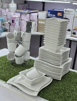 48 Piece Ceramic Rectangular Dinner Set