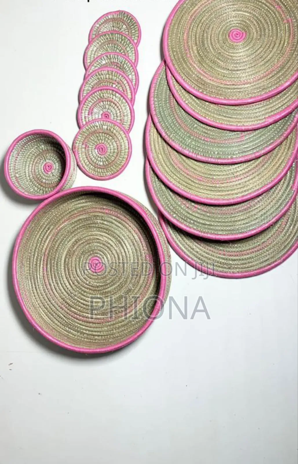 6 Piece Coaster Cups and 6 Piece Table Mats
