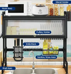 3 Tier Over Sink Dish Rack Steel Dish Drainer