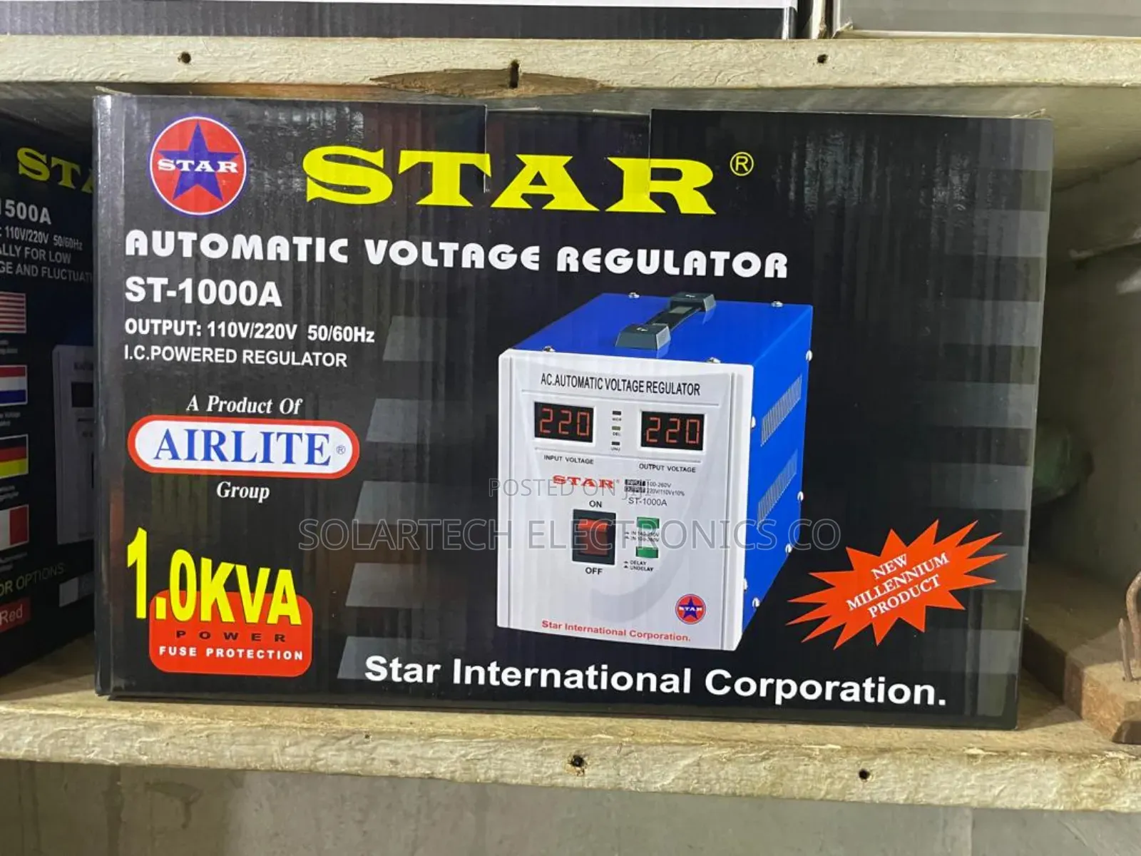 St 1000a 1kva Star Automatic Voltage Regulator Stabilizer Hp