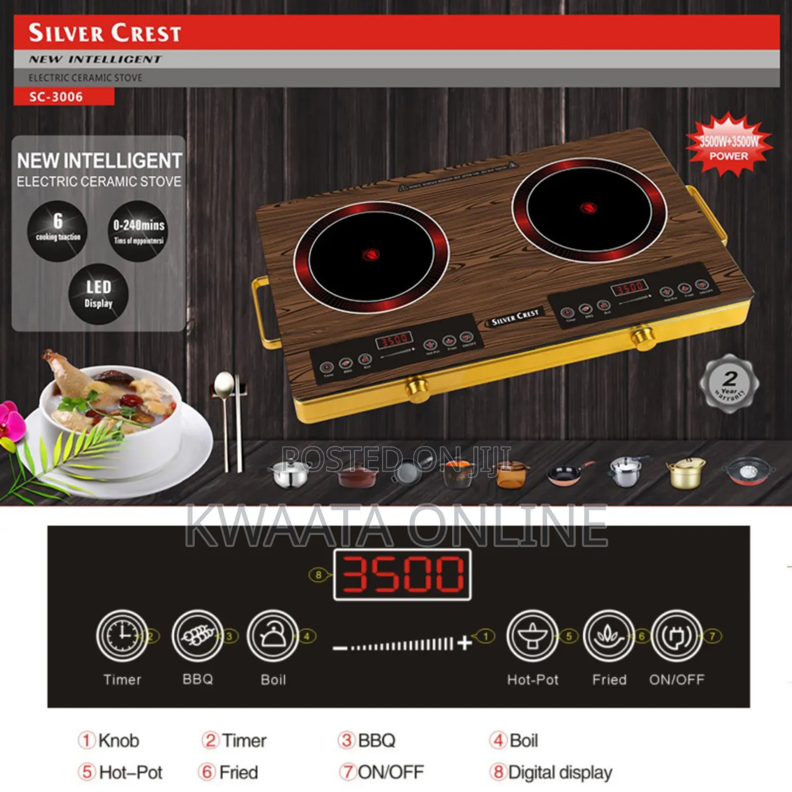 Silvercrest Double Infrared Cooker,Touch Control