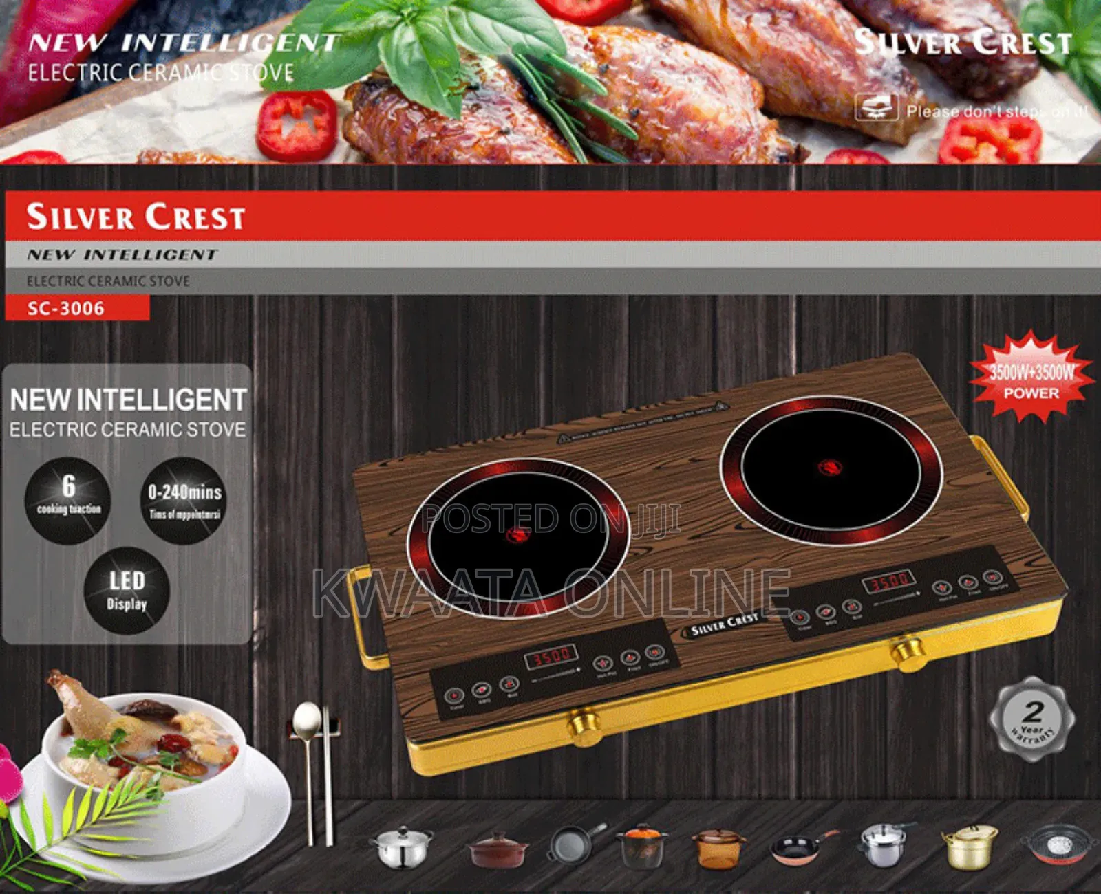 Silvercrest Double Infrared Cooker,Touch Control