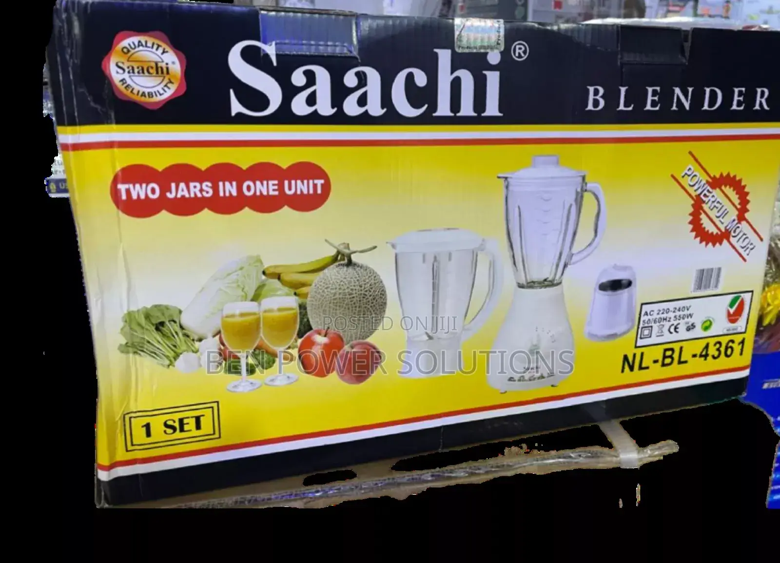 Saachi Blender With Two Jars in One Unit
