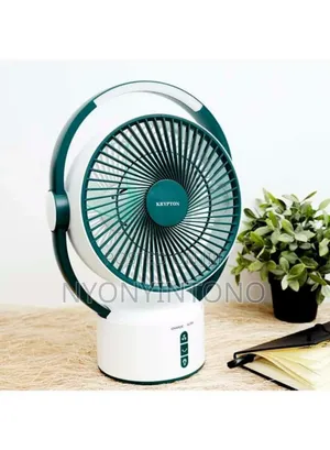 Krypton 9" Rechargeable Table Fan and Light