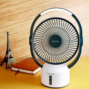 Krypton 9" Rechargeable Table Fan and Light