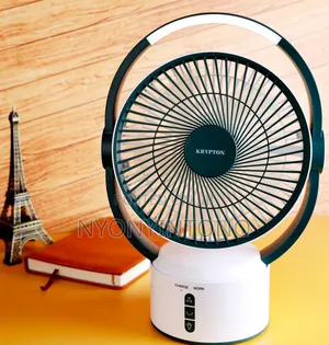 Krypton 9" Rechargeable Table Fan and Light