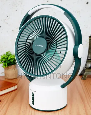 Krypton 9" Rechargeable Table Fan and Light