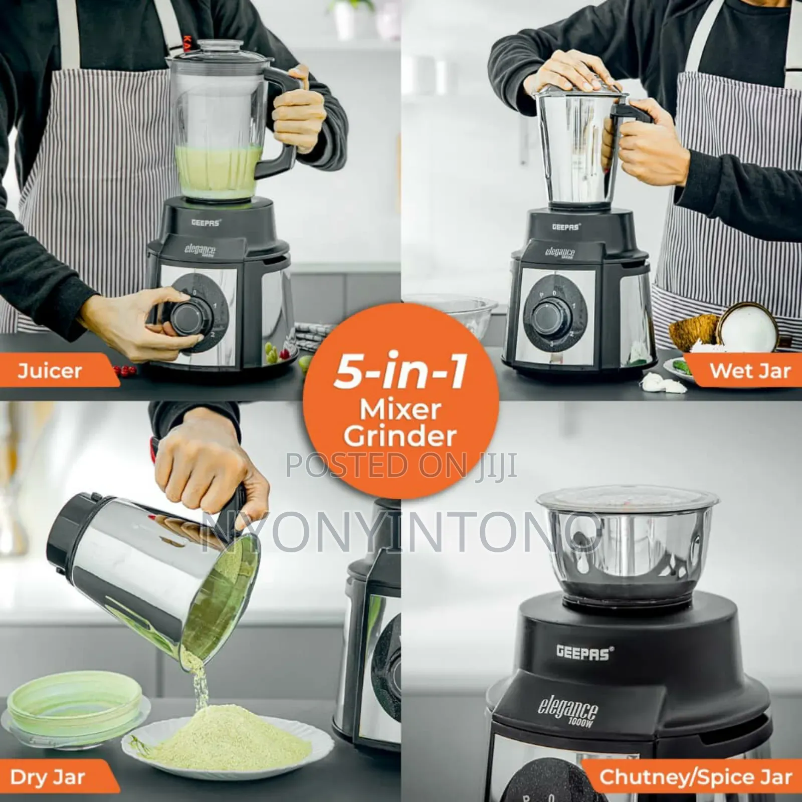 Geepas 5 In1 Multi-Functional Heavy Duty Blender