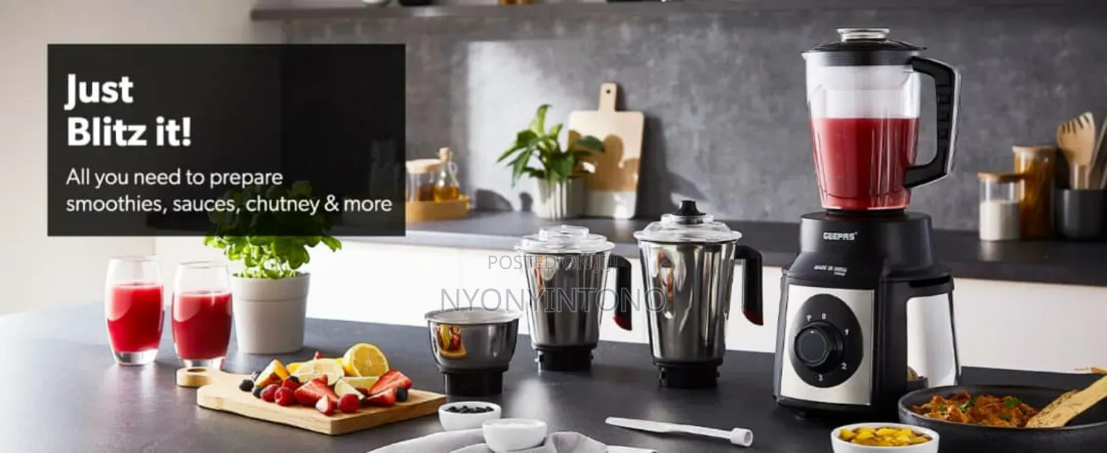 Geepas 5 In1 Multi-Purpose Mixer Grinder