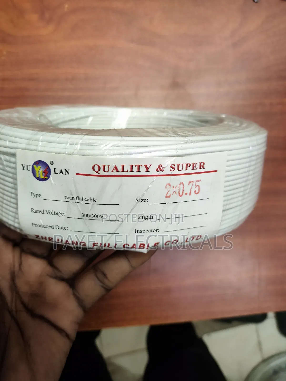 Flat White Electrical Cable