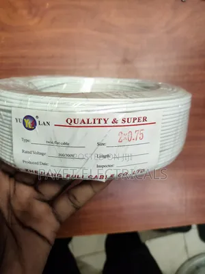 Flat White Electrical Cable