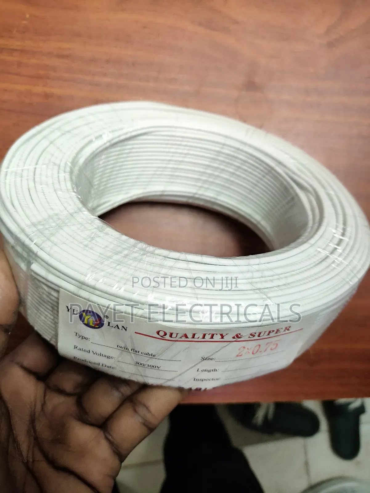 Flat White Electrical Cable