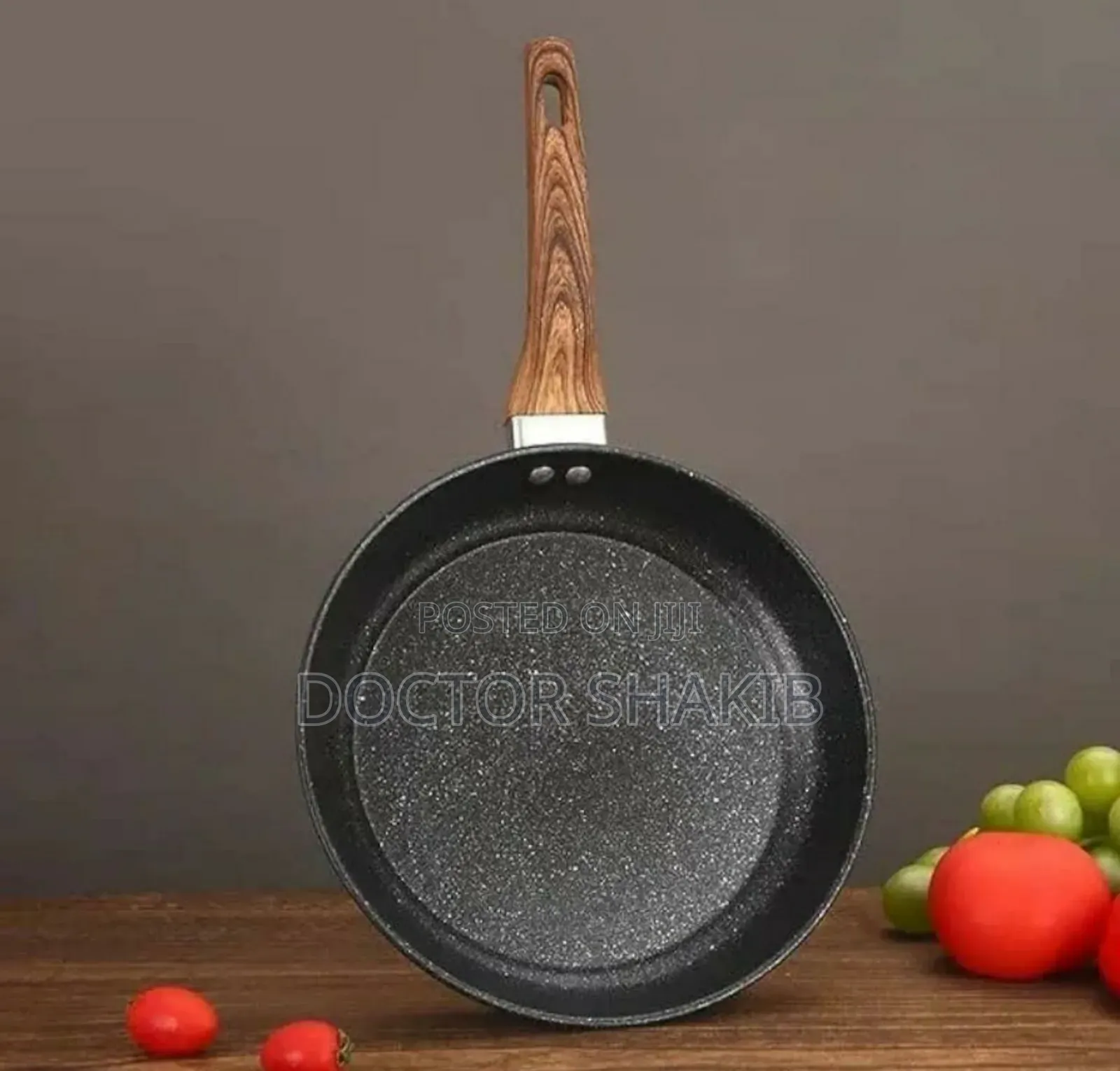 New 26cm Granite Eco Friendly Frying Pan With Wood Handle