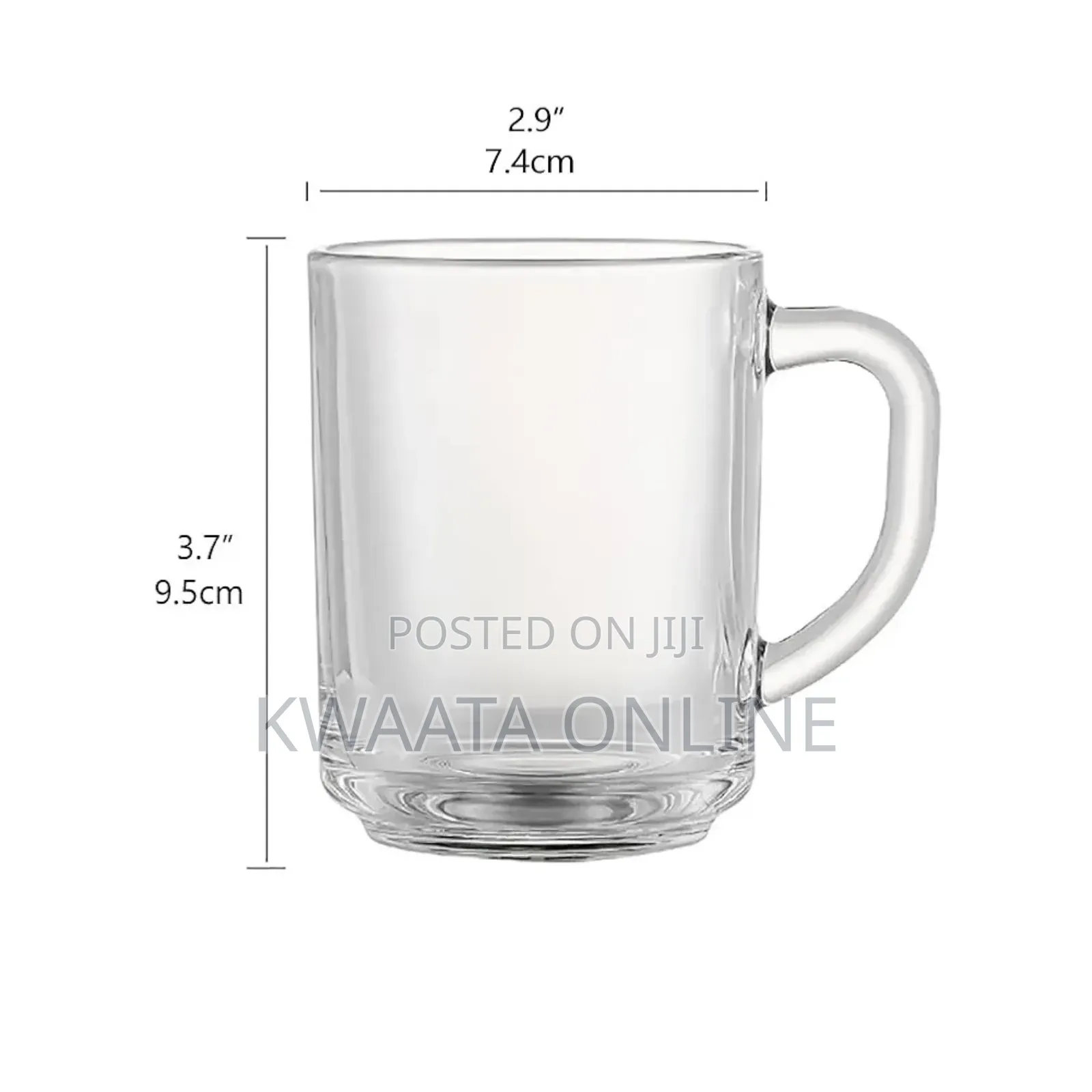 6 Piece Set Tempered Glass Mug, Heat Resistant Water Cup