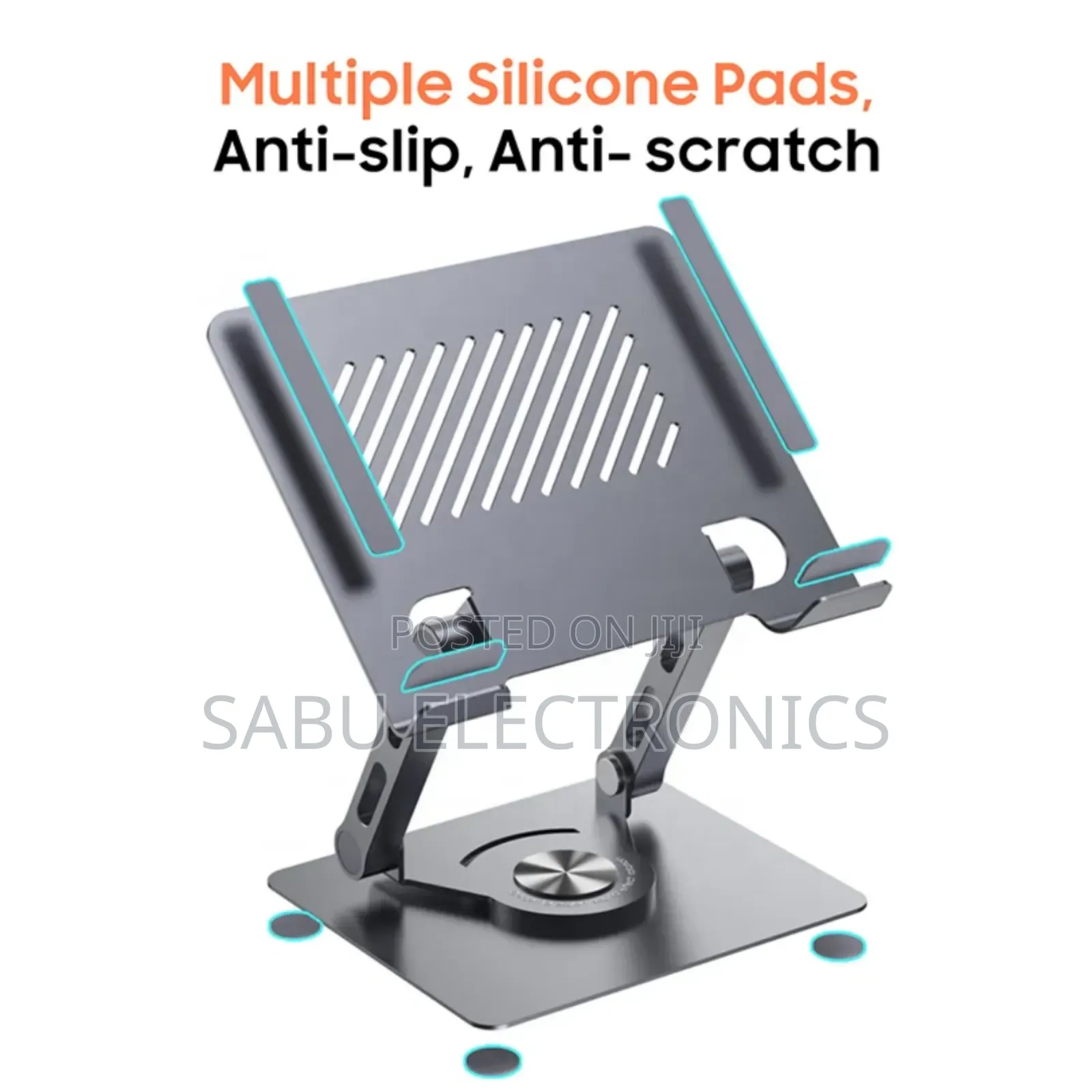 Premium 360° Adjustable Laptop Riser –Sleek- Foldable Design