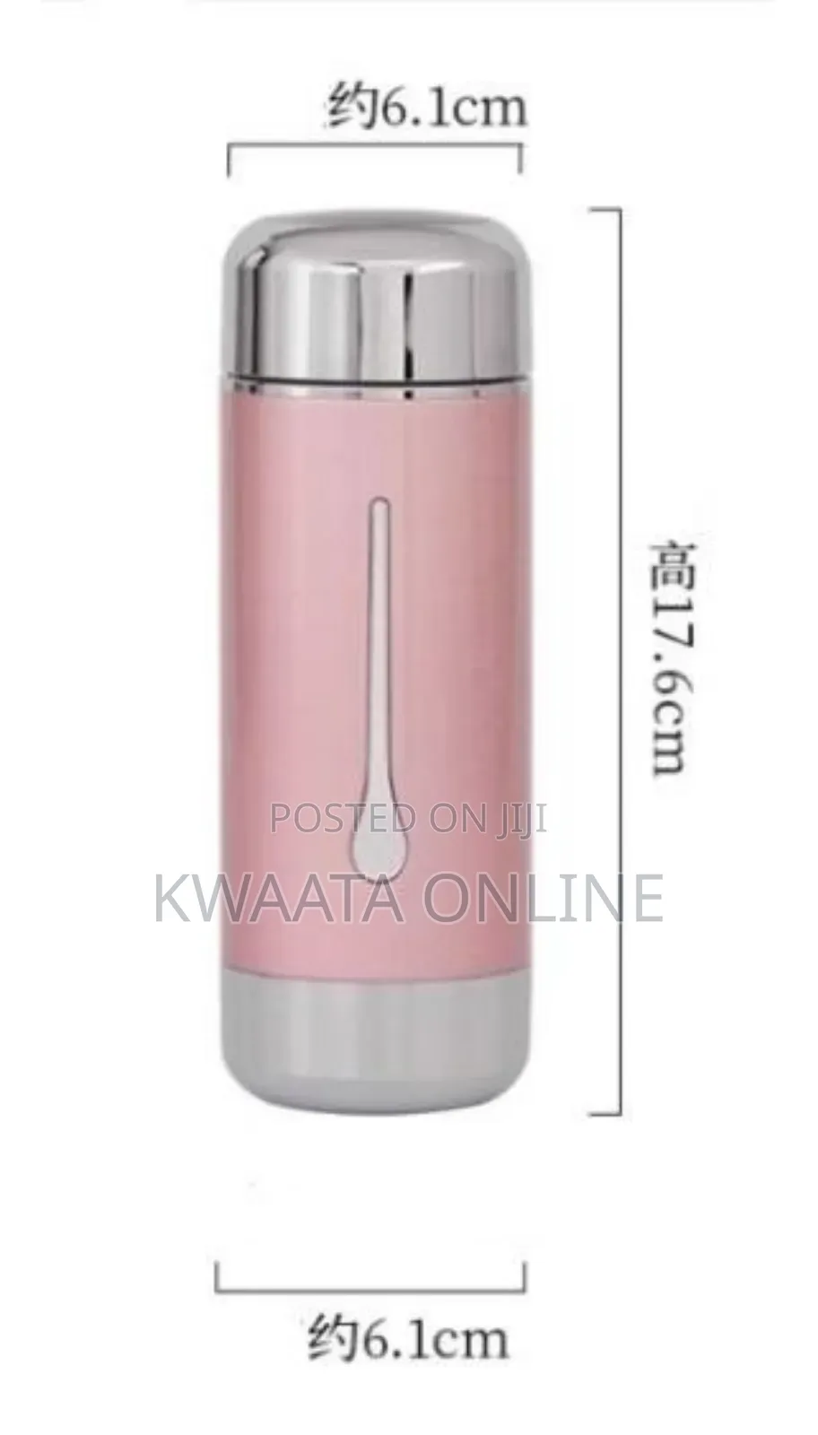 999 Pure Silver Liner Thermos Sterling Water Bottle