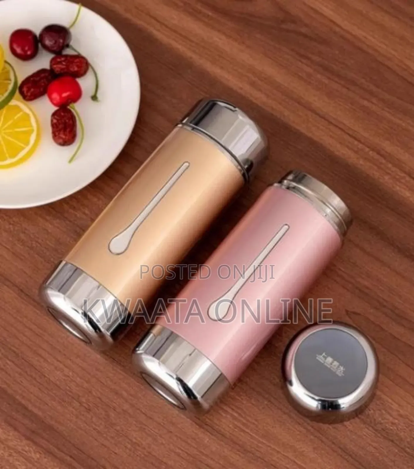 999 Pure Silver Liner Thermos Sterling Water Bottle