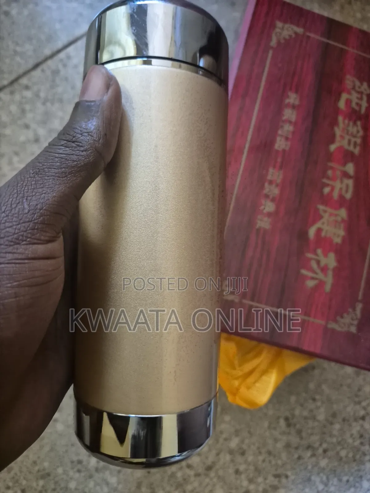 999 Pure Silver Liner Thermos Sterling Water Bottle