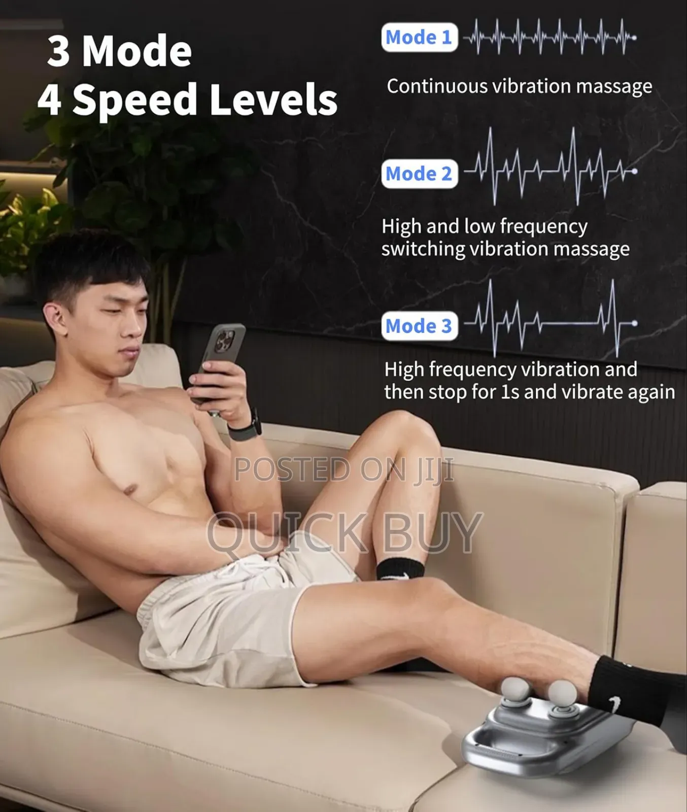 4 Head Massager, Deep Tissue Massage Gun