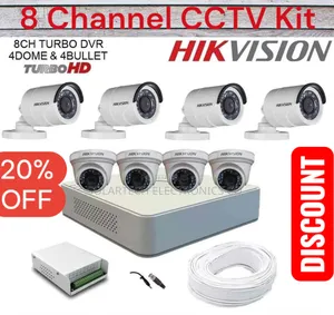 8 Color Vu Cameras Full System Kit / Night Vision Xkoh