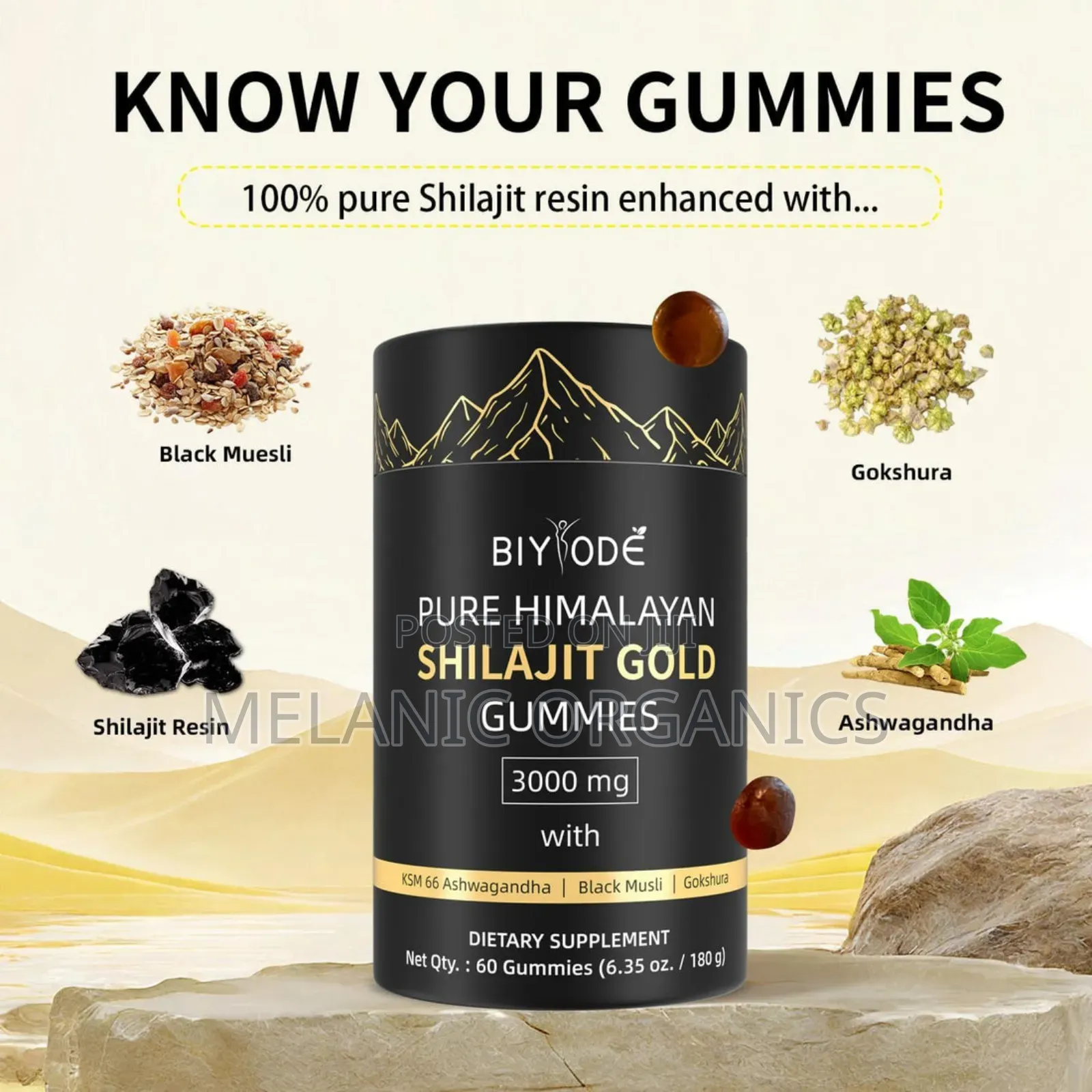 1 .Pure Himalayan Shilajit Gummies With Ashwagandha (Original)
