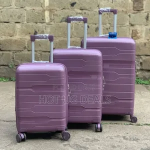 3 Pieces Set Of Waterproof Rubber Travel Suitcases- Vary