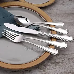 24-Piece Cutlery Set-Silver Stainless Steel