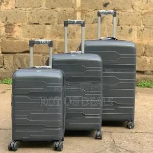 3 Pieces Set Of Waterproof Rubber Travel Suitcases- Vary