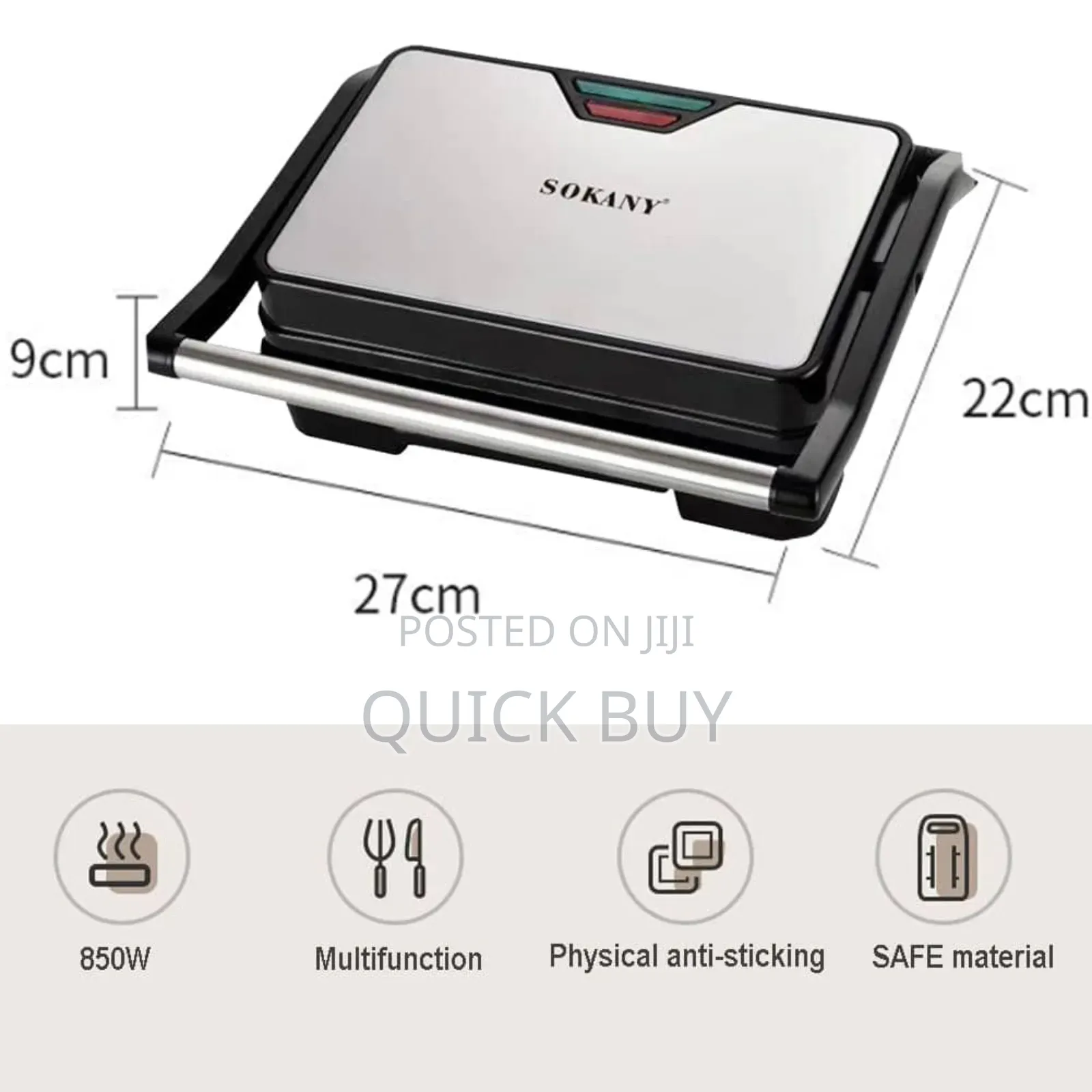 Sokany Sk-223 750w Electric Panini Press Grill