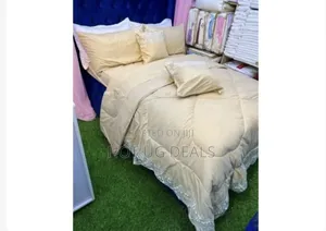 6pc 6x6 Laced Duvet With 1bedsheet,  2pillowcases 2 Cushions