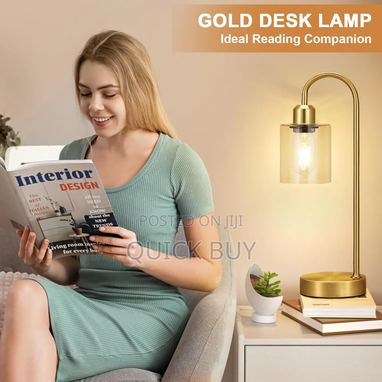 New 3-Ways Dimmable Gold Table Lamp