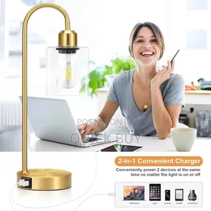 New 3-Ways Dimmable Gold Table Lamp