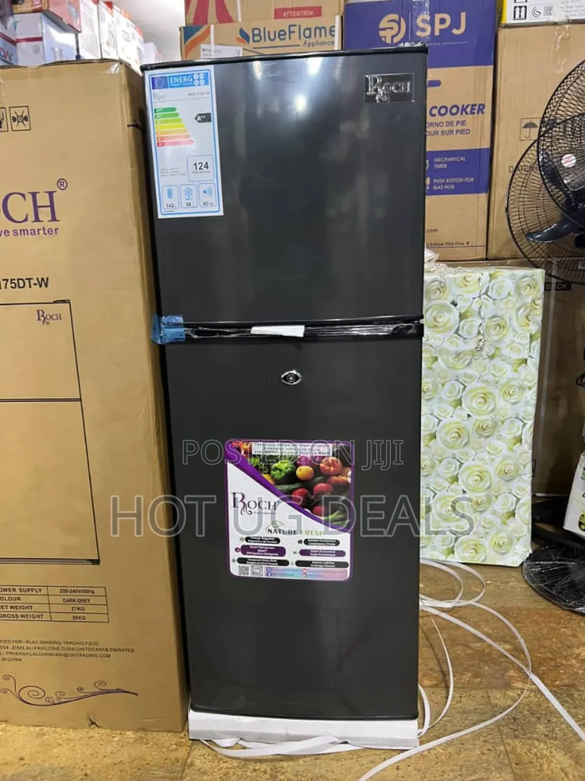 Roch 175 Liters Double Door Top Freezer Defrost Fridge