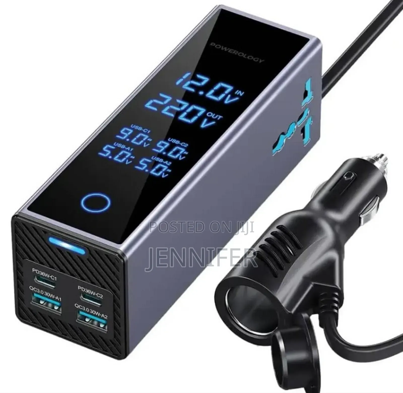Powerology 2ac Socket Car Power Inverter