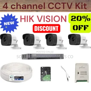 4 Channel Hik Vision CCTV Camera Kit 2mp Wuhk
