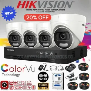 4 Channel Hik Vision CCTV Camera System Kit Sound  Vudk