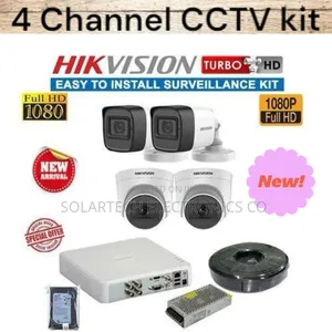 4 Channel Hik Vision CCTV Camera Full Kit 2mp Cameras Fwen