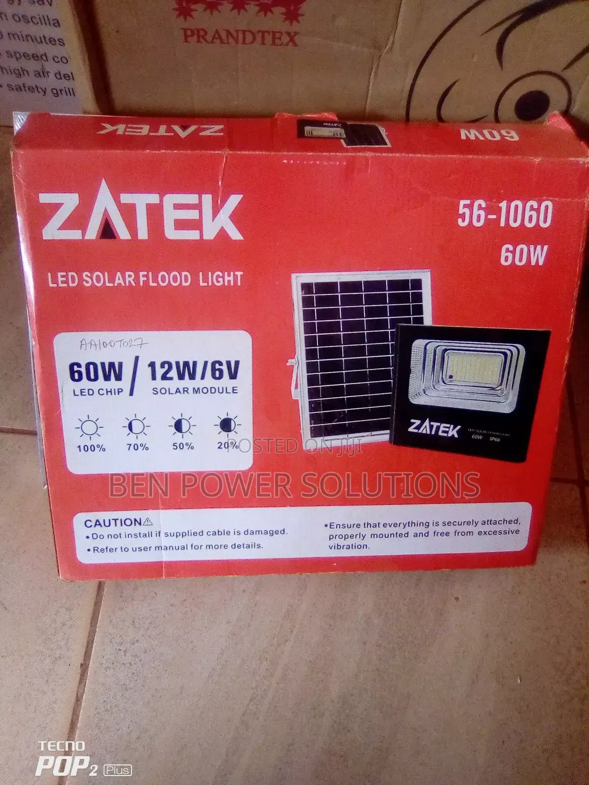 60w Zatek Solar Flood Light