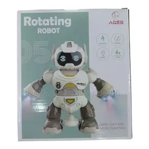 Rotating Robot Toy With Lights Music