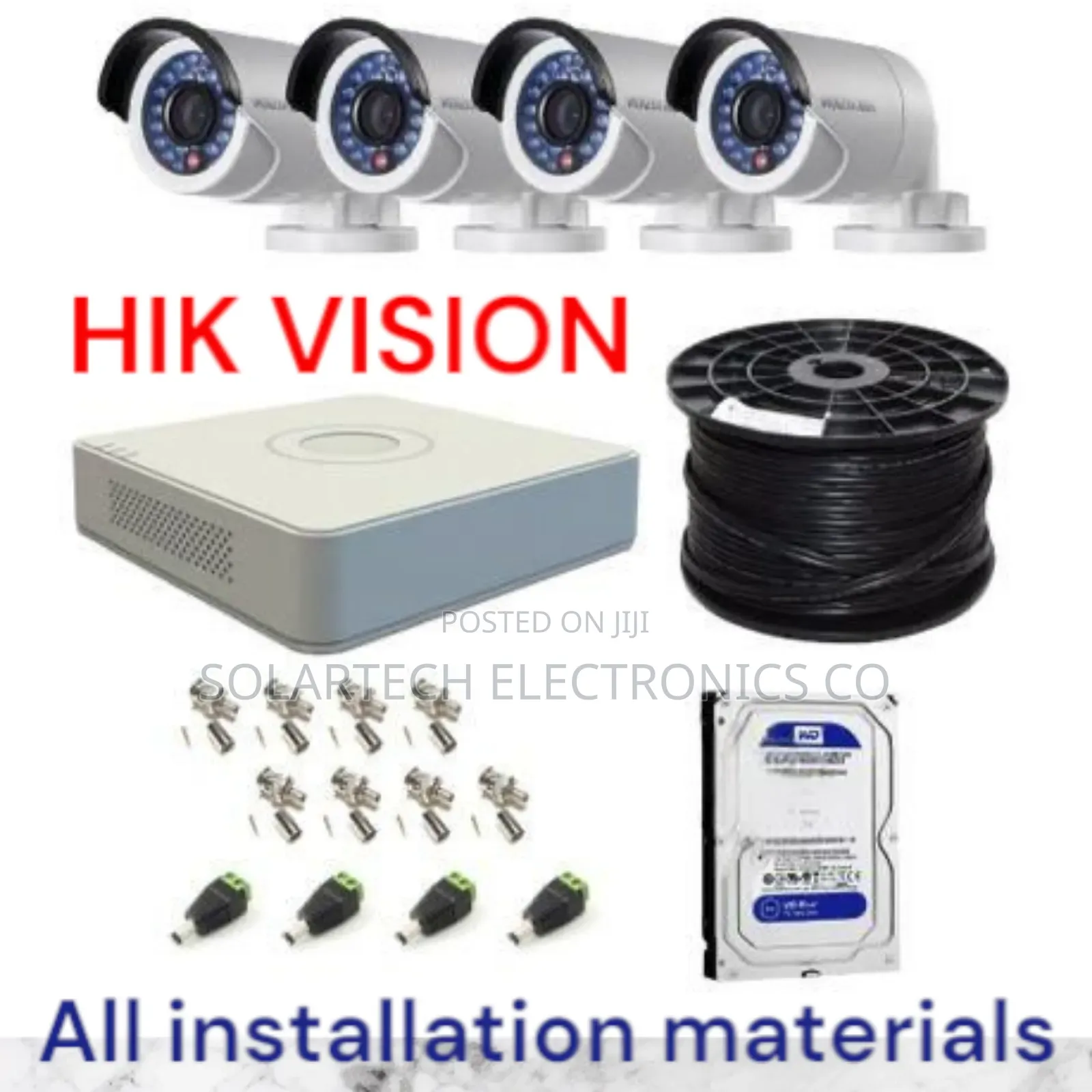 4 Channel Hik Vision CCTV Camera System/ Camfusion Kit