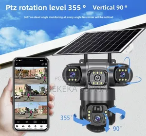 3 Lens Solar Camera Simcard V380pro Security Camera