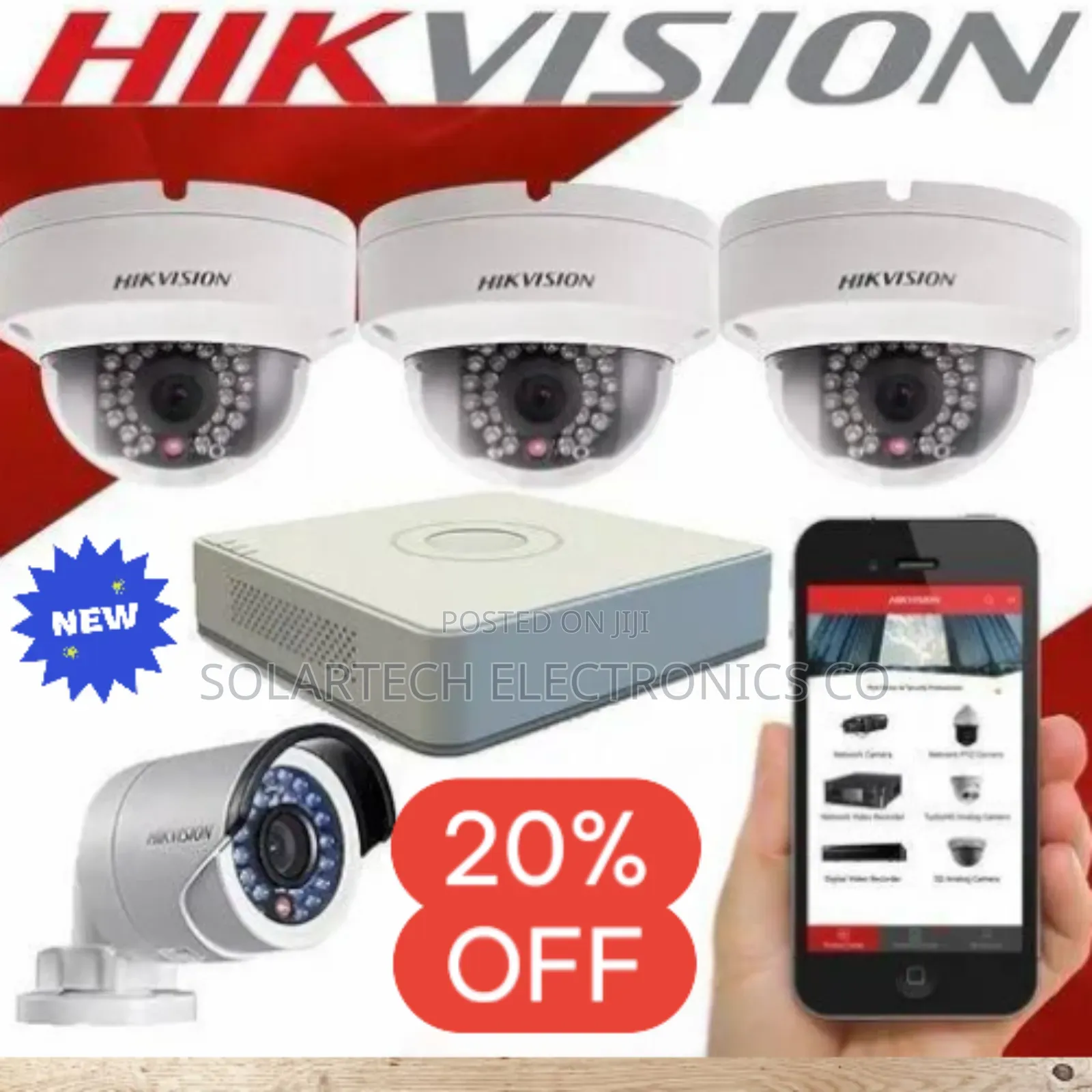 4 Channel Hik Vision CCTV Camera System/ Entrypoint Kit