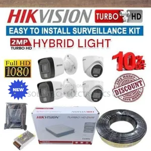 4 Channel Hik Vision CCTV Camera System Kit Turbo Hd Nokp
